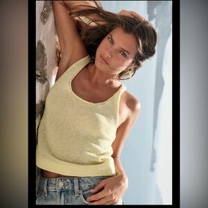 Zara Yellow Knit Tank Top